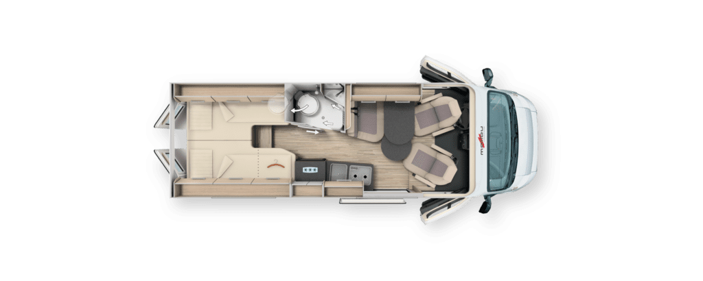 Grundriss Malibu Van diviersity 640 LE